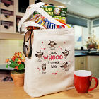 Look Whooo Loves Me Personalized Canvas Tote Bag 832062
